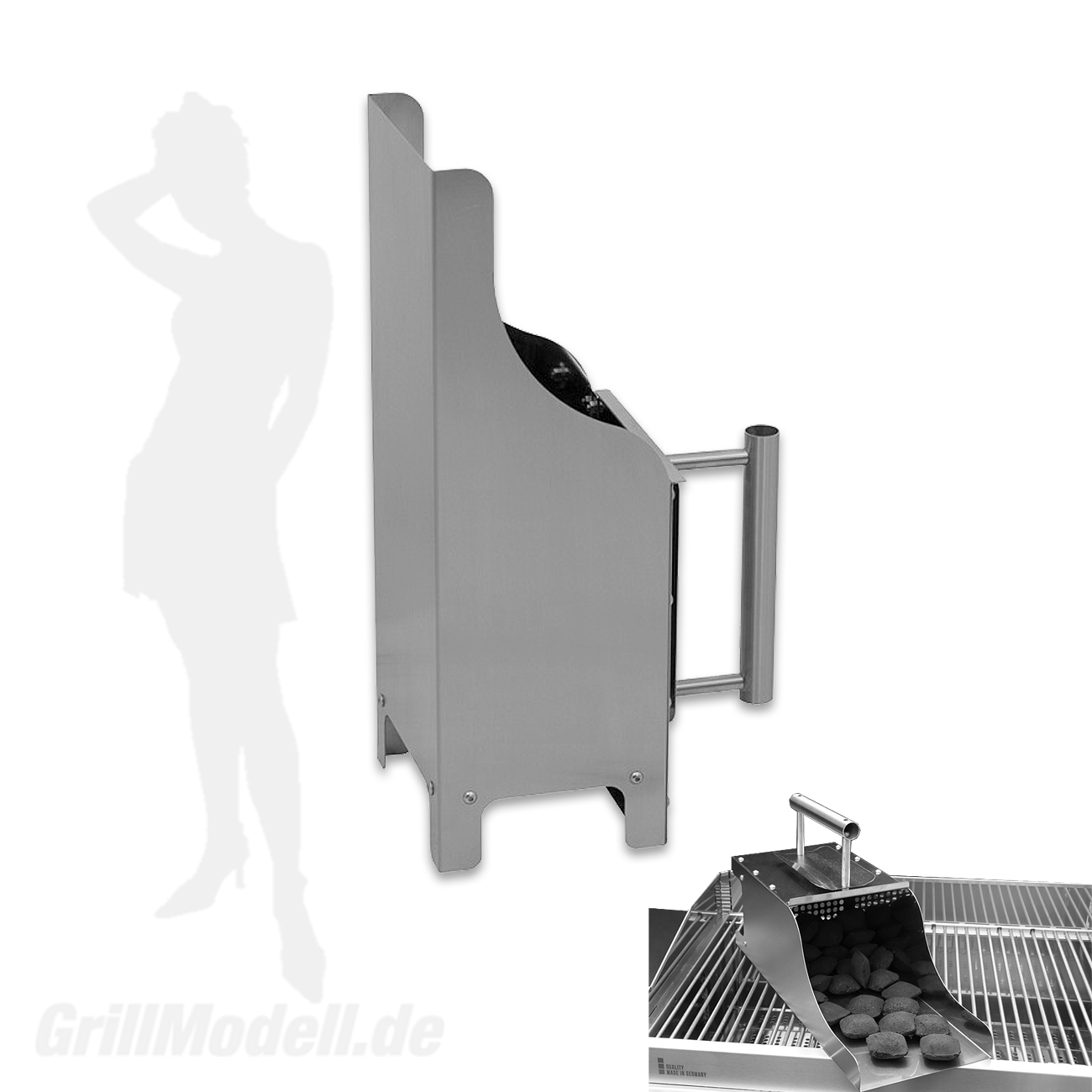 Grill Kohleanzünder für Edelstahlgrill Holzkohlegrill 