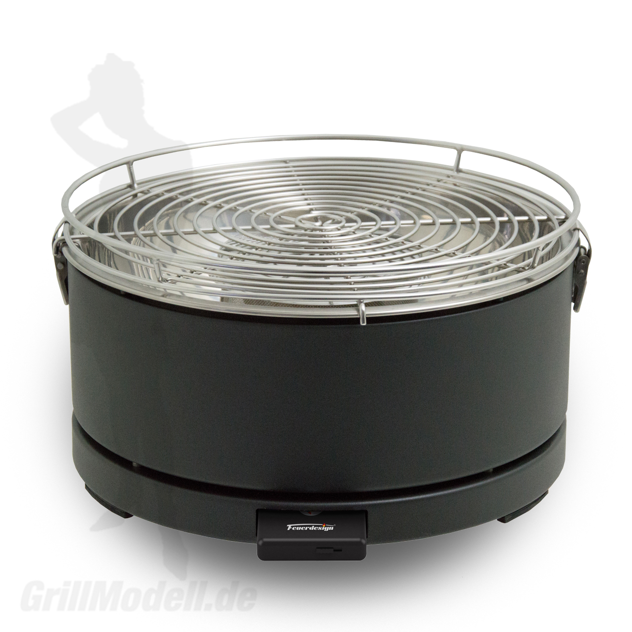 Holzkohle Tischgrill von Feuerdesign - Modell Mayon in Farbe Anthrazit Holzkohle Tischgrill von Feuerdesign - Modell Mayon in Farbe Anthrazit