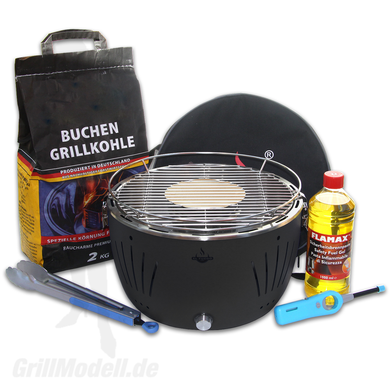 Holzkohle Tischgrill Komplett Set mit Tulsa in Farbe Anthrazit Holzkohle Tischgrill Komplett Set mit Tulsa in Farbe Anthrazit