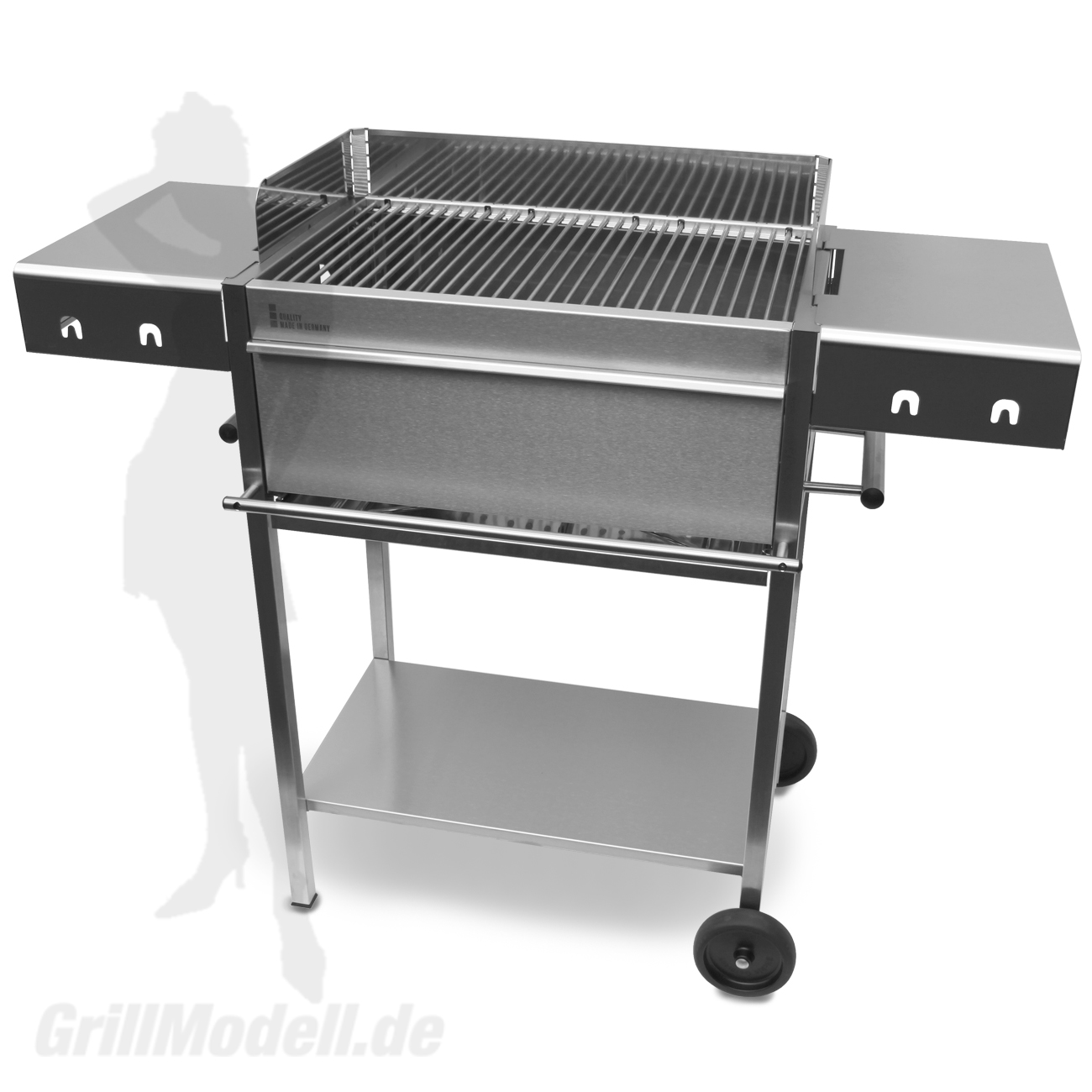 Holzkohlegrill Edelstahlgrill Edelstar L Comfort komplett aus Edelstahl