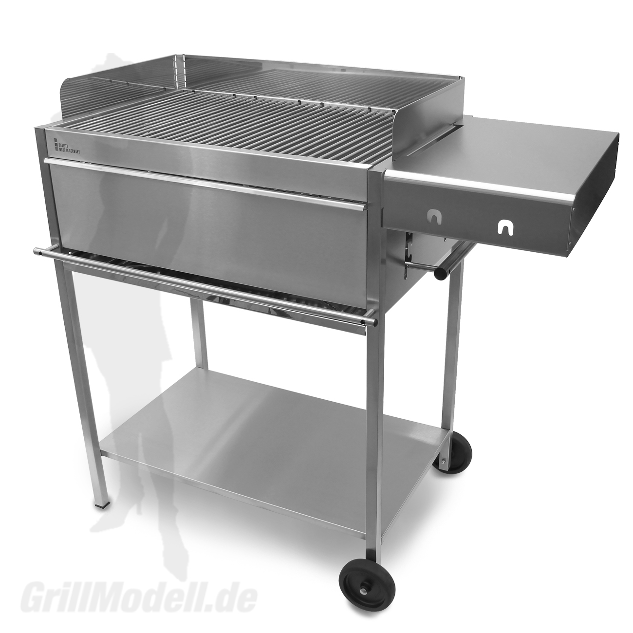 Holzkohlegrill Edelstahlgrill Edelstar XL Basis komplett aus Edelstahl