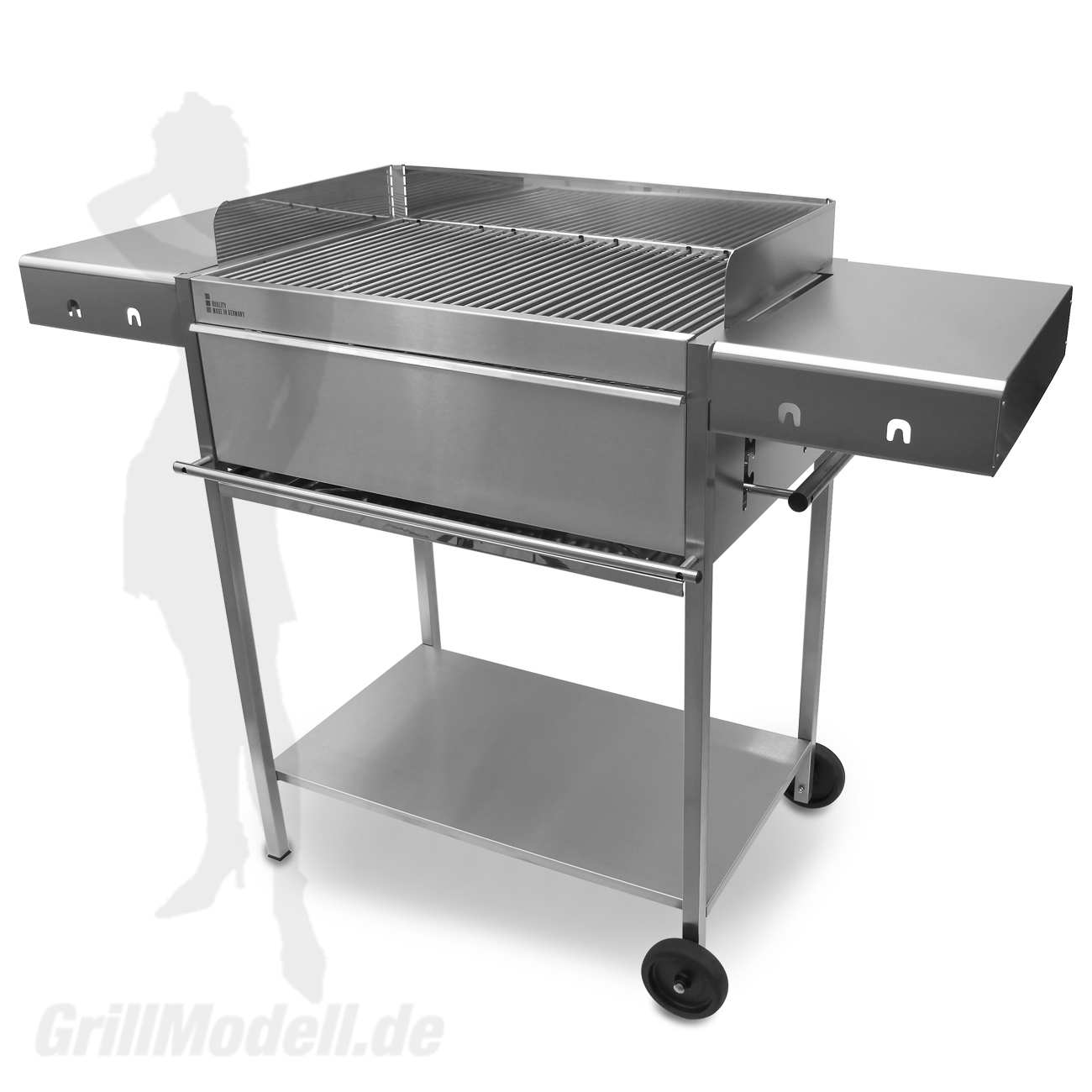 Holzkohlegrill Edelstahlgrill Edelstar XL Comfort komplett aus Edelstahl