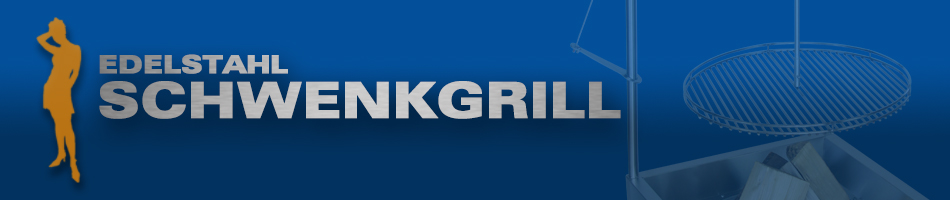 Schwenkgrill aus Edelstahl für Holzkohle und Echtholz Schwenkgrill aus Edelstahl für Holzkohle und Echtholz
