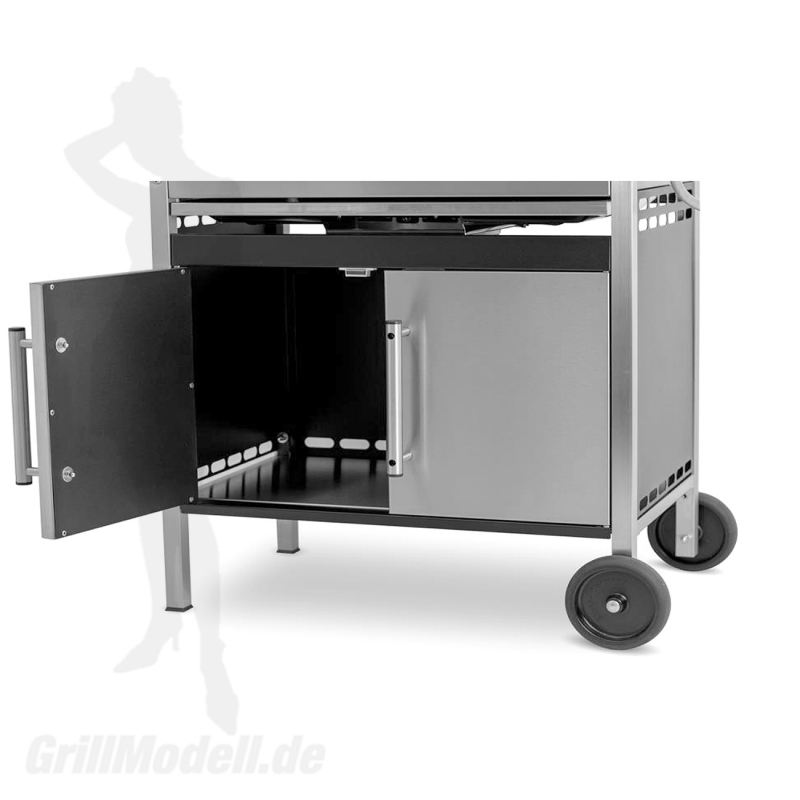 Unterschrank aus Edelstahl für Edelstar XL Grill
