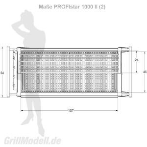 Holzkohlegrill - Profigrill aus Edelstahl PROFIstar 1000 - Modulbausatz
