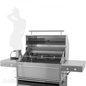 Spiessvorrichtung mit Motor und Glutkasten für EDELstar XL Grill